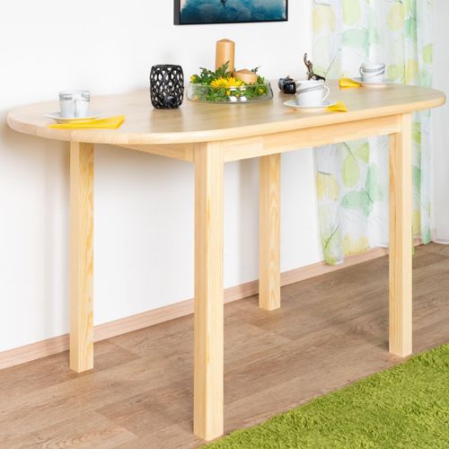 Massivholz Esstisch 75x140 cm Kiefer, Farbe: Natur