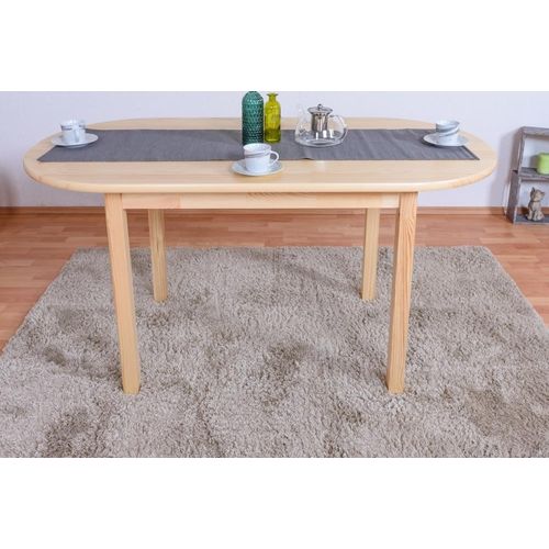 Massivholz Esstisch 75x150 cm Kiefer, Farbe: Natur