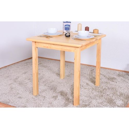 Tisch 75x75 cm Kiefer massiv, Farbe: Natur