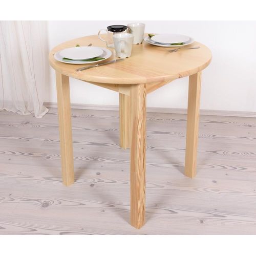 Massivholz Esstisch 80x80 cm Kiefer, Farbe: Natur