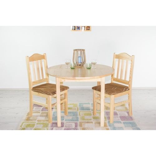 Massivholz Esstisch 100x100 cm Kiefer, Farbe: Natur
