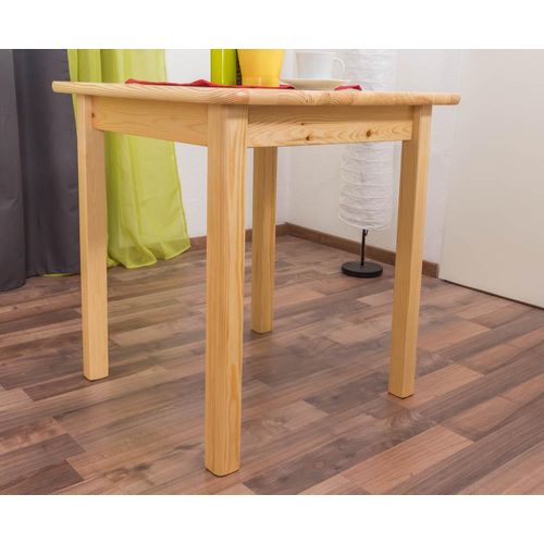 Massivholz Esstisch 70x70 cm Kiefer, Farbe: Natur