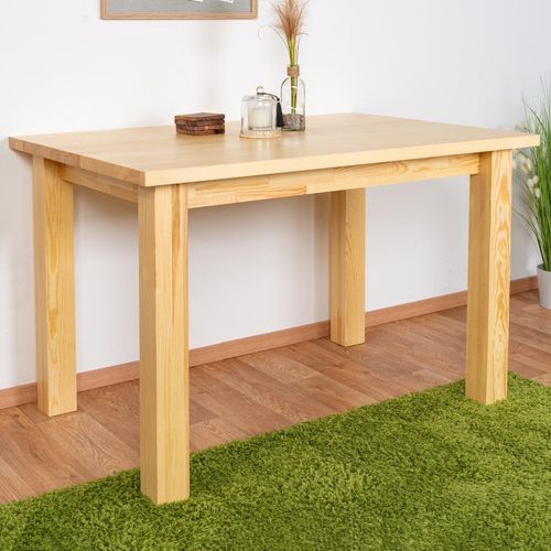 Massivholz Esstisch 80x120 cm Kiefer, Farbe: Natur