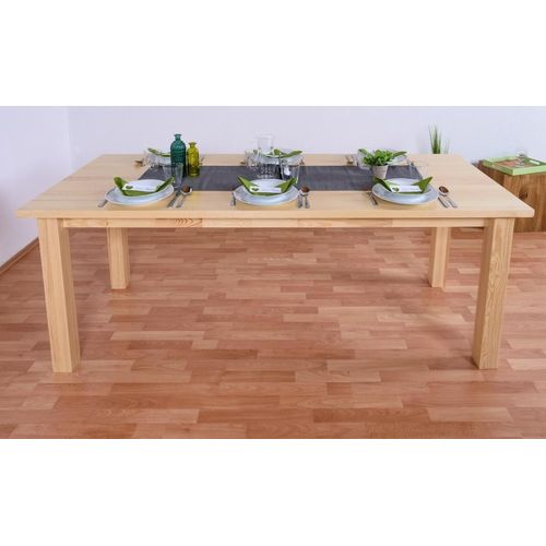 Massivholz Esstisch 80x200 cm Kiefer, Farbe: Natur