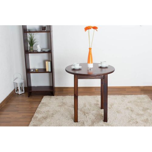 Massivholz Esstisch 70x70 cm Kiefer, Farbe: Nuss