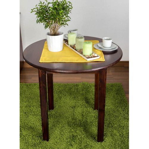 Massivholz Esstisch 80x80 cm Kiefer, Farbe: Nuss