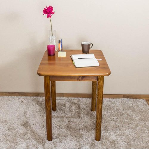 Massivholz Esstisch 60x60 cm Kiefer, Farbe: Eiche