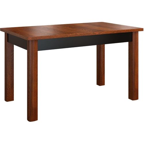 Tisch 130x80 cm, Farbe: Walnuss / Schwarz