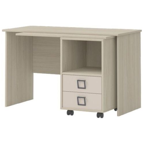 Schreibtisch 29, Farbe: Esche / Creme - Abmessungen: 76 x 125 x 60 cm (H x B x T)