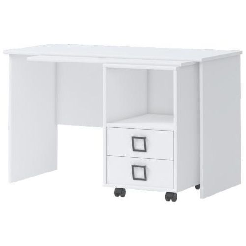 Schreibtisch 29, Farbe: Weiß - Abmessungen: 76 x 125 x 60 cm (H x B x T)