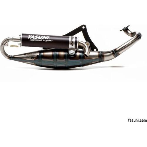 Auspuffanlage Yasuni Scooter R schwarz mit Zulassung für Peugeot Jet-Force C-Tech Kisbee Streetzone, Derbi Atlantis AC RS Ludix 2 Blaster 12 New Vivacity One Radical