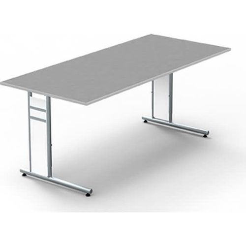 Form 4 Schreibtisch, manuell höheneinstellbar, Grafit, Größe Tischplatte:180 x 80 cm
