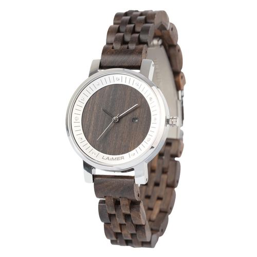 LAiMER Damen Uhr 0065 Julia Sandelholz mit Schmucksteinen