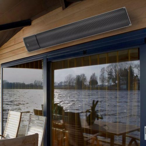 Eurom Terrassenstrahler Outdoor Heatpanel RC 1800 W Schwarz 333930