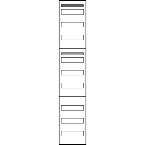Verteilerkasten 1V 9x Kasten zur Aufnahme von Geräten - Paneel für Verteilerschrank 1350x250mm