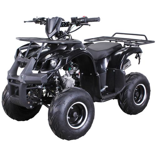 Kinderquad ATV S-8 125 cc Quad | Midiquad - Miniquad - Benzin - Pocket Bike - Pocketquad - Automatik - Not-Aus-Leine - Alarmanlage (Schwarz)