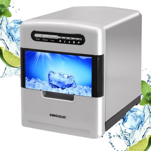 Gino Gelati Korai Eiswürfelmaschine – Schnelle Eiswürfel in verschiedenen Größen für Zuhause, Büro und Partys – Kompakte, energiesparend