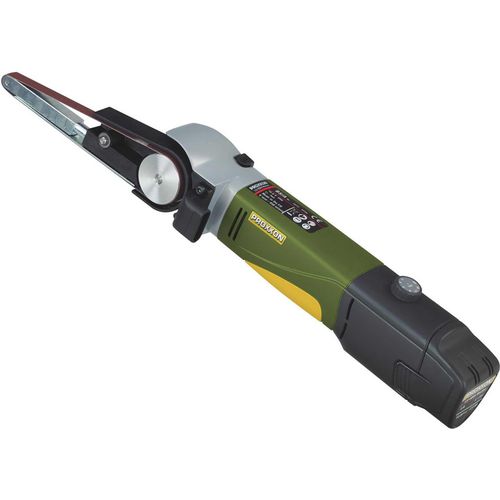 Proxxon Schleifmaschine/Bandschleifer BS/A und 4 Schleifbänder, Li-Ionen-Akku