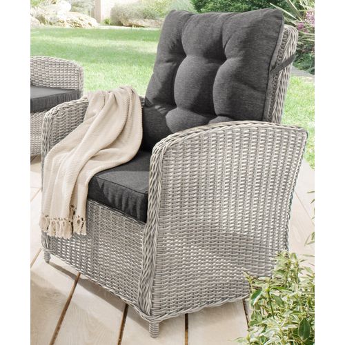 Gartensessel Destiny MERANO 67x74x99 cm, Rückenlehne verstellbar, vintage weiß