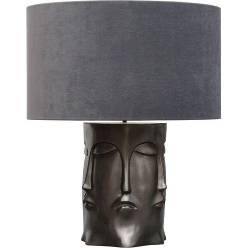 Casa Padrino Luxus Tischlampe in bronze schwarz mit anthrazitfarbenen Lampenschirm 60 x H. 73 cm - Hotel Restaurant Lampen