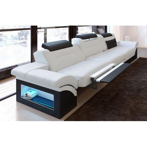 Sofa Monza 3 Sitzer Kunst-Echtleder Mix