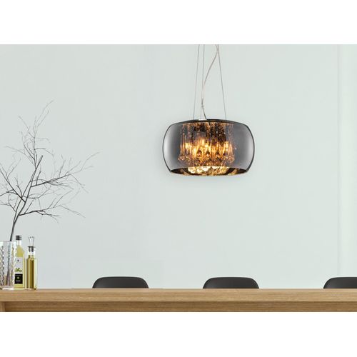 LED Pendelleuchte Lampenschirm Rauchglas Kristall Lampe Wohnzimmer Schlafzimmer