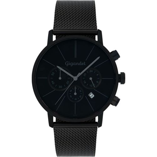 Gigandet Quarzuhr Chronograph Edelstahl Schwarz Minimalism - G32-008