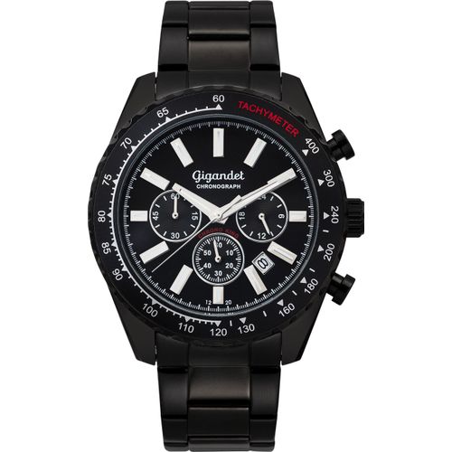 Gigandet Quarzuhr Chronograph Edelstahl Schwarz Chrono King - G28-007
