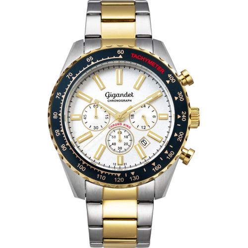 Gigandet Quarzuhr Chronograph Edelstahl Silber Chrono King - G28-008