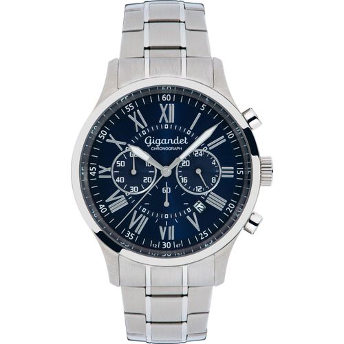 Gigandet Quarzuhr Chronograph Edelstahl Silber Blau Vernissage - G47-001