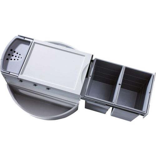Hailo Rondo Comfort 2, Einbaumülleimer Eckschrank, Trennsystem Küche
