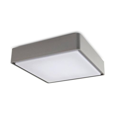 E27 Kossel Deckenleuchte, Polycarbonat, grau, 40 cm
