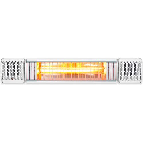 VASNER Appino BEATZZ White - Bluetooth Infrarot-Heizstrahler, LED Backlight Licht, Musik-Lautspreche