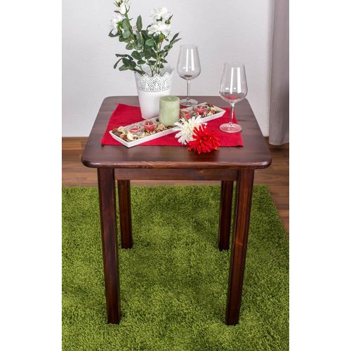 Esszimmertisch Esstisch 60x60 cm, Farbe: Nuss