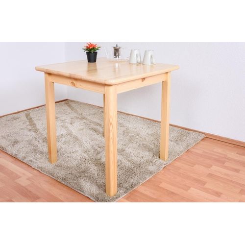 Massivholz Esstisch 75x75 cm Kiefer, Farbe: Natur