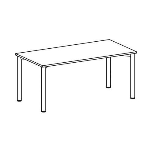 Konferenztisch, gerade, verschiedene Größen und Farben, Farbe Nachbildung:Weiß, Größe Tischplatte:160 x 80 cm, Gestellfarbe:Anthrazit