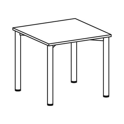 Konferenztisch, gerade, verschiedene Größen und Farben, Farbe Nachbildung:Lichtgrau, Größe Tischplatte:80 x 80 cm, Gestellfarbe:Anthrazit