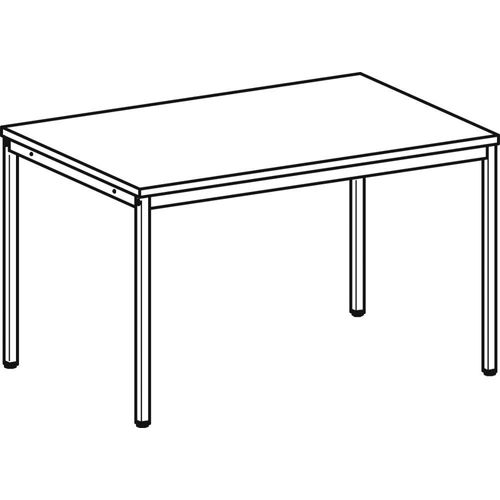 Konferenztisch, gerade, verschiedene Größen und Farben, Farbe Nachbildung:Weiß, Größe Tischplatte:120 x 80 cm