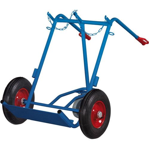 Stahlflaschenkarre 150 kg2x40-50 l Luft, Stützr.