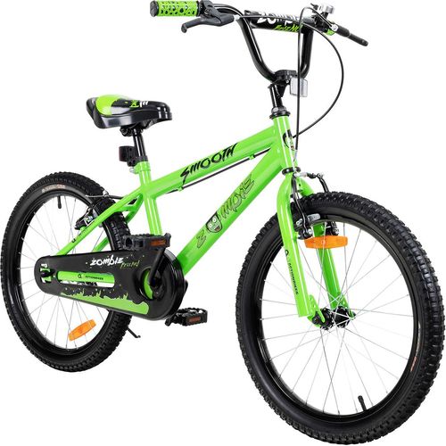 Actionbikes Kinderfahrrad Zombie 20 Zoll | Kinder Fahrrad - V-Brake Bremsen - Kettenschutz - Fahrradständer - Kinderrad - 6-9 Jahre (Grün)