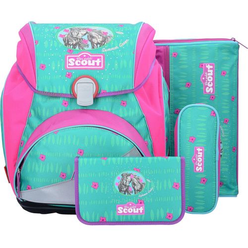 SCOUT Alpha Schulranzen Set 4 tlg. Summer Green