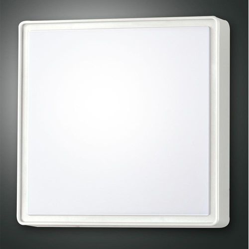 Fabas Luce Außen-Deckenleuchte Oban E27 300x100mm IP65 Weiß 42W Bewegungsmelder, Italy