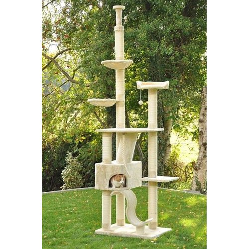 Kratzbaum Sigurd 6 - beige - deckenhoch 11 cm Kratzstämme