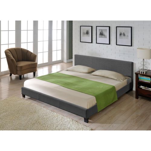 Textil Doppelbett Polsterbett 180x200cm Bettgestell Bett Lattenrost Stoff CORIUM