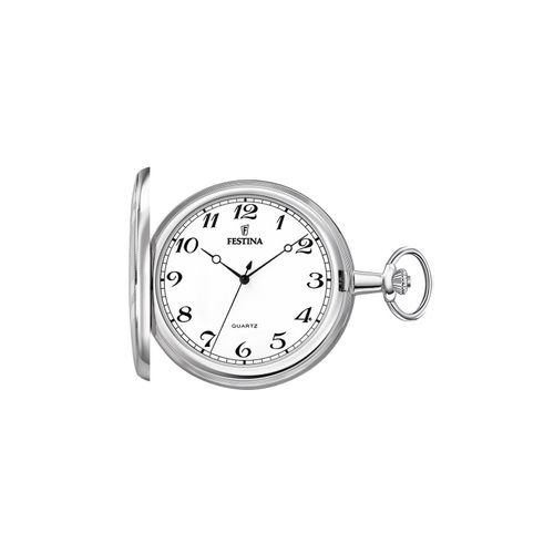 Festina F2022/1 Taschenuhr mit Kette Uhr Herrenuhr Weiss