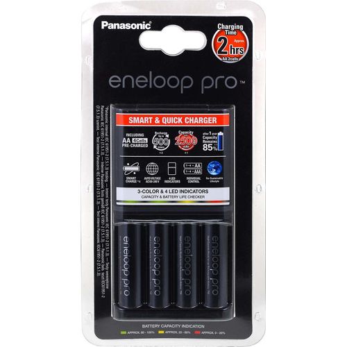 Ladegerät Panasonic eneloop BQ-CC16 inkl. 4 Stück AA eneloop Pro 2500mAh