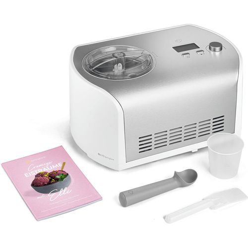 SPRINGLANE Eismaschine Elli Edelstahl 1,2 L mit Kompressor 135 W, inkl. Rezeptheft