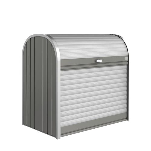 Biohort Rolladenbox StoreMax Mülltonnenbox Fahrradbox 120 - (117x73x109cm) quarzgrau-metallic