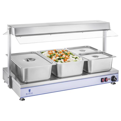 Royal Catering Warmhalteplatte - 4 Halogenlampen - 2.000 W
