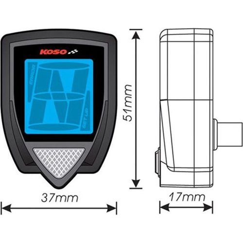 Ganganzeige Koso Gear Meter V2
